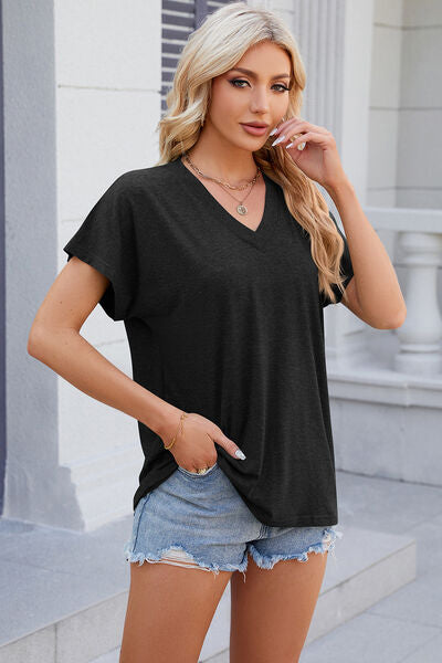 V-Neck Short Sleeve T-Shirt