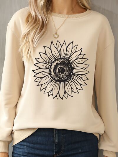 Sunflower Round Neck Dropped Shoulder Sweatshirt