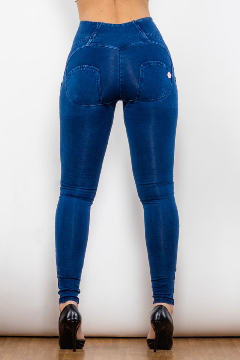 High Waist Zip Up Skinny Long Jeans