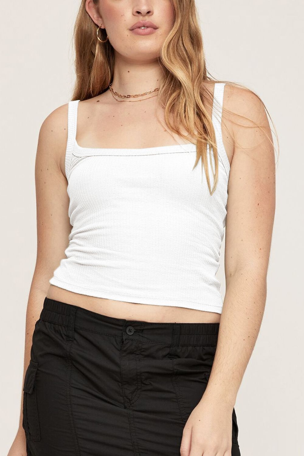 In Your Dreams Ribbed Cropped Cami