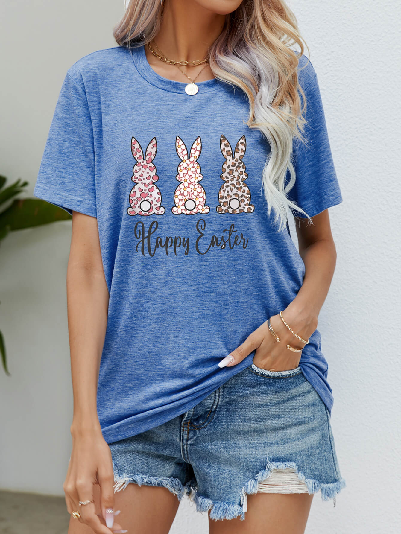 HAPPY EASTER Graphic Short Sleeve Tee